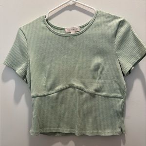 Green Crop Top Tshirt
